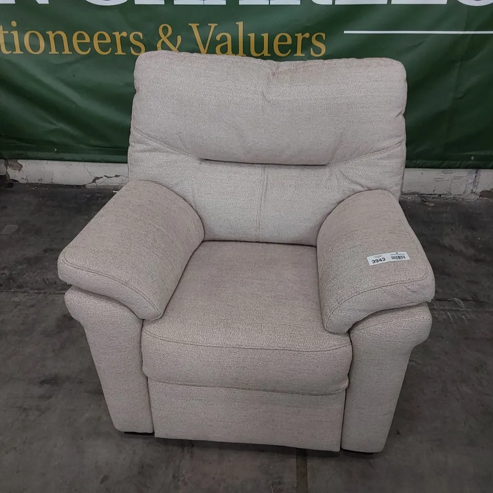 QUALITY BRITISH DESIGNER G PLAN SEATTLE SW EASY CHAIR BAMBOO SAND FABRIC 