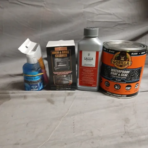 APPROXIMATEY 15 HOUSEHOLD LIQUIDS TO INCLUDE GORILLA WATERPROOF COAT AND SEAL, OVEN & GRILL CLEANER AND DIAMOND PAINTING SEALER