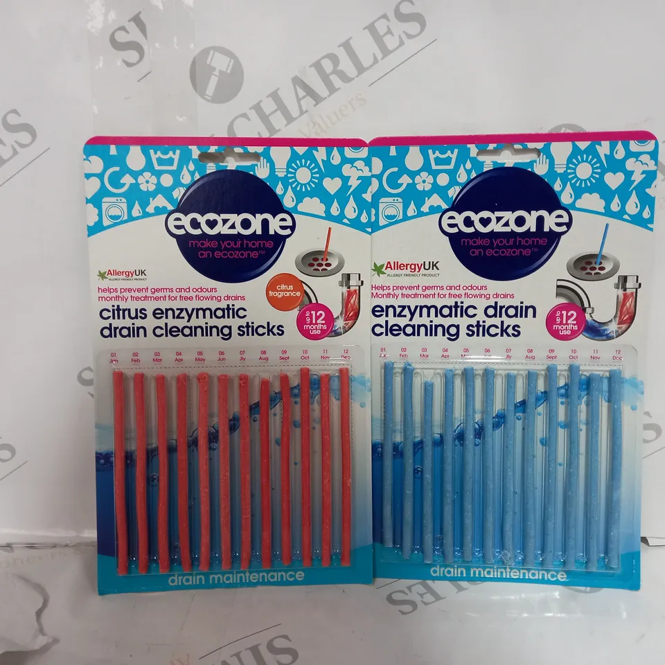 BOX OF APPROX 12 ECOZONE DRAIN CLEANING STICKS