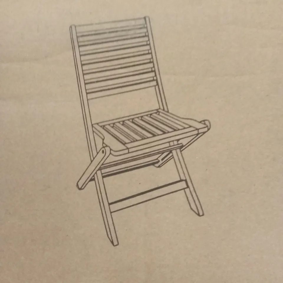 BOXED SET OF 4 PLUMLEY FOLDING GARDEN CHAIRS 