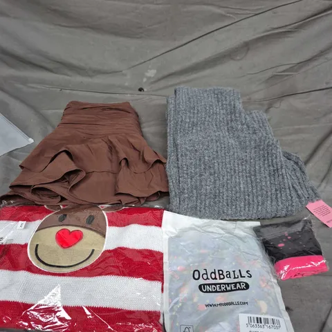 APPROXIMATELY 20 ASSORTED CLOTHING PRODUCTS IN VARIOUS STYLES & SIZES TO INCLUDE JUMPERS, T-SHIRTS, DRESSES ETC