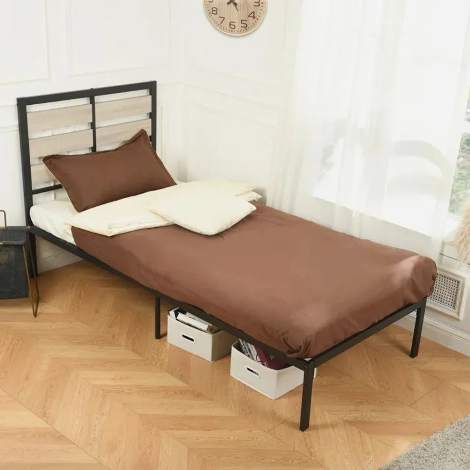 BOXED HAILON METAL BED FRAME 15CM HIGH KINGSIZE 