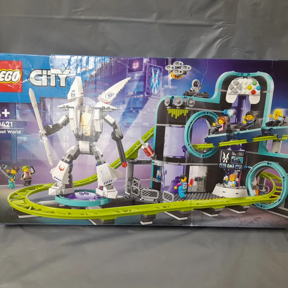 LEGO CITY ROBOT WORLD ROLLER-COASTER PARK TOY 60421 RRP £89.99