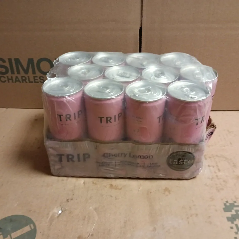 12 PACK OF TRIP CHERRY LEMON 250ML