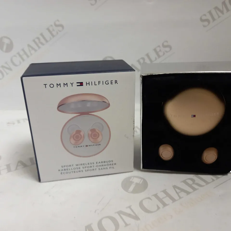 TOMMY HILFIGER WIRELESS EARBUDS METAL CASE ROSE  RRP £90