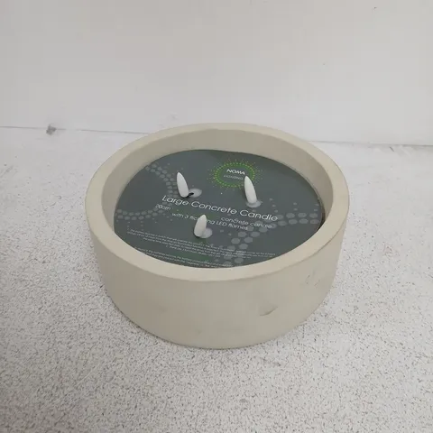 NOMA LARGE CONCRETE CANDLE – BATTERY-OPERATED LED CANDLE, 20CM, 3 FLICKERING LEDS