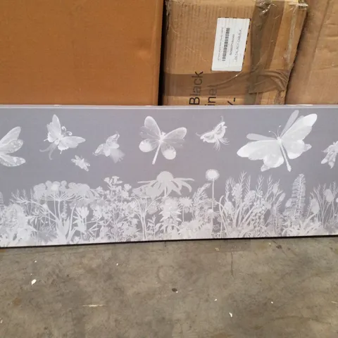 BOXED FLUTTERBIES BY FAB FUNKY - WRAPPED CANVAS PANORAMIC GALLERY - WRAPPED CANVAS PRINT