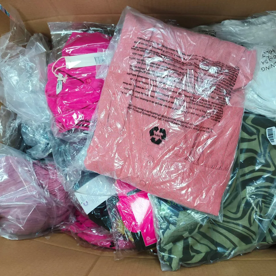 APPROXIMATELY 40 ASSORTED CLOTHING ITEMS IN VARIOUS SIZES, STYLES & COLOURS TO INCLUDE BRANDS SUCH AS MARINA KANEVA, SUGAR CRISP, C&A, ETC - COLLECTION ONLY