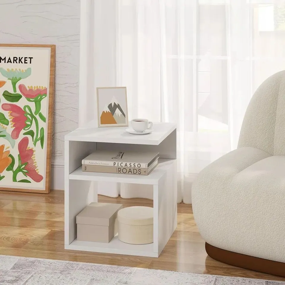 BOXED MUGDHA BEDSIDE TABLE 