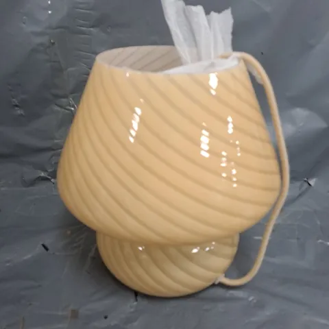 BOXED JOHN LEWIS GLASS MUSHROOM TABLE LAMP 