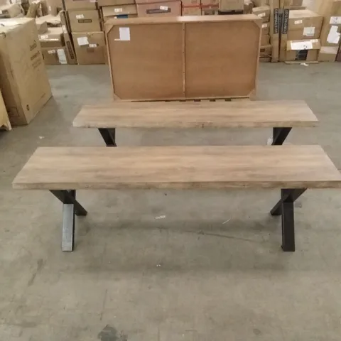 SET OF 2 DESIGNER DINING BENCHES 