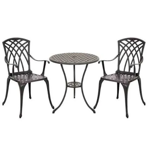 BOXED MONACO CAST ALUMINIUM BISTRO SET