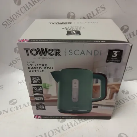 BOXED TOWER SCANDI JADE 1.7L RAPID BOIL KETTLE