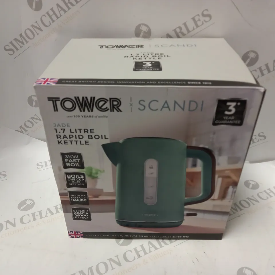 BOXED TOWER SCANDI JADE 1.7L RAPID BOIL KETTLE