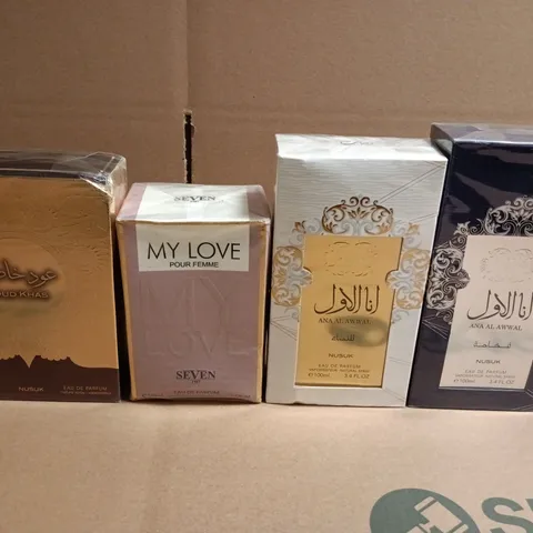 LARGE BOX OF APPROX 6 ASSORTED FRAGRANCES WITH VARIOUS BRANDS 