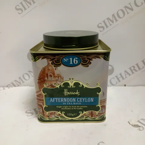 SEALED HARRODS N16 AFTERNOON CEYLON TEA BAGS - 50 BAGS 