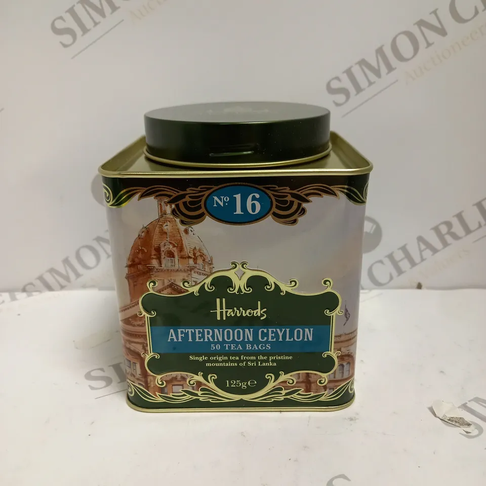 SEALED HARRODS N16 AFTERNOON CEYLON TEA BAGS - 50 BAGS 