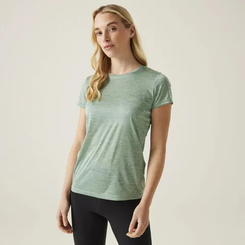 REGATTA WOMEN'S FINGAL EDITION T-SHIRT DUSTY GREEN - UK SIZE 22