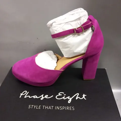 BOXED PHASE EIGHT SUEDE PLATFORM SHOES PINK SIZE 6