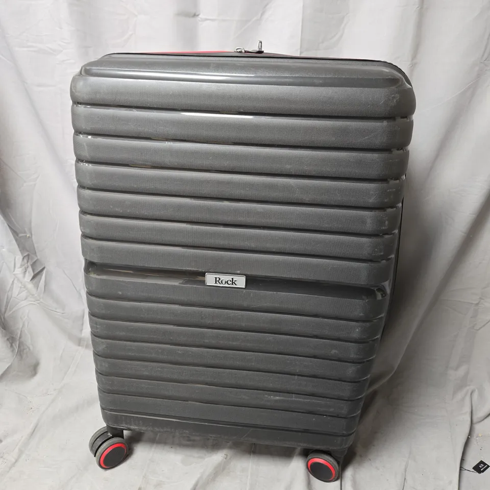 ROCK HARD-SHELL SUITCASE WITH FOUR SPINNER WHEELS - COLLECTION ONLY 