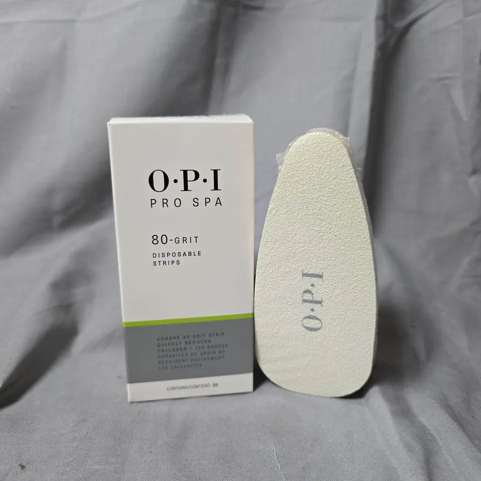 10 BOXED OPI PRO SPA 80-GRIT DISPOSABLE STRIPS BOX SETS (20 STRIPS IN EACH BOX)