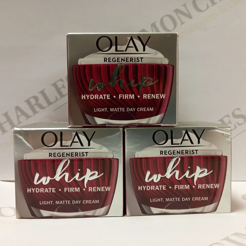 LOT OF APPROX 7 X 50ML OLAY REGENERIST WHIP LIGHT MATTE DAY CREAM 