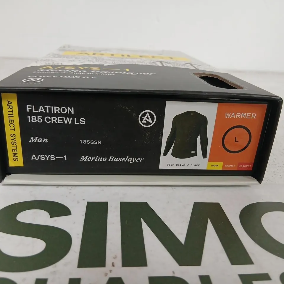 ARTILECT SYSTEMS A/SYS-1 MERINO BASELAYER – MEN'S, DEEP OLIVE/BLACK, SIZE L