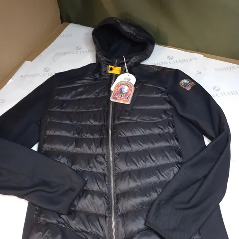 PARAJUMPERS FLEECE/NYLON HOODED JACKET SIZE XS