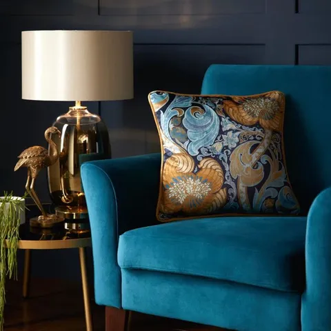 BAGTED DOWN THE DILLY DAMASK SQUARE SCATTER CUSHION COVER