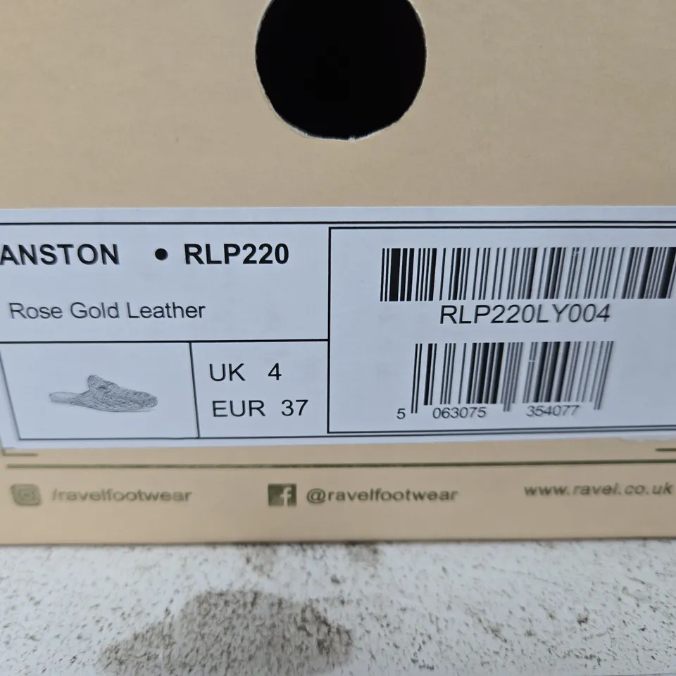 RAVEL ANSTON RLP220 ROSE GOLD LEATHER SANDALS – UK 4