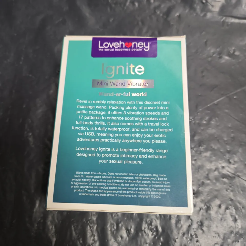 LOVEHONEY IGNITE MINI WAND VIBRATOR (PURPLE)