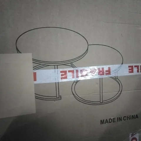 BOXED ROUND SMALL SIDE TABLE