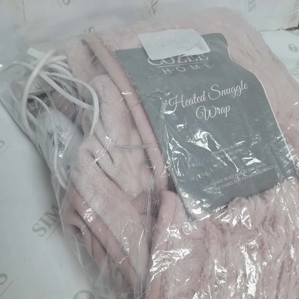 BOXED COZEE HOME FAUX FUR HEATED THROW IN PINK