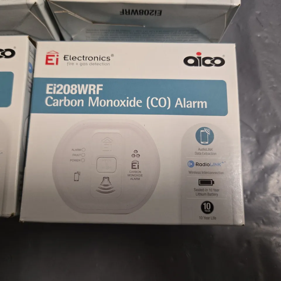LOT OF 9 AICO EI208WRF CARBON MONOXIDE ALARMS