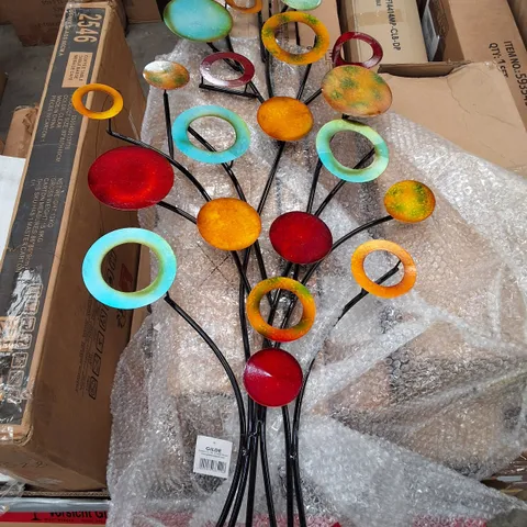 BOXED GILDE - TREE OF LIFE WALL RELIEF, METAL, HEIGHT 97 CM, WIDTH 51 CM, MULTI-COLOURED