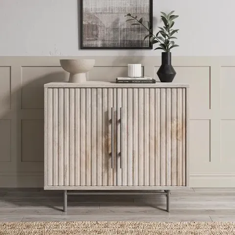 BOXED BRYANT SMALL SIDEBOARD - WHITEWASHED (1 BOX)