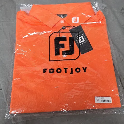 FOOTJOY EU STRETCH PIQUE POLO SHIRT IN ORANGE - L