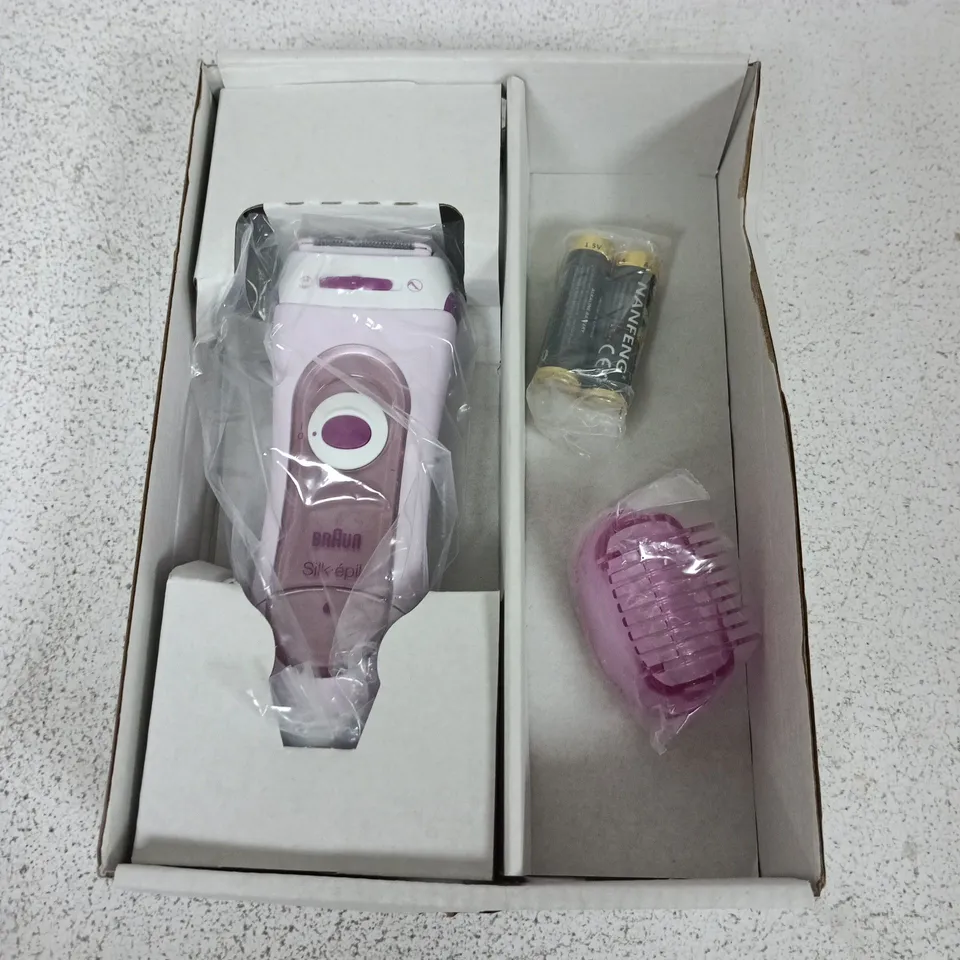 BRAUN SILK-ÉPIL LADY SHAVER (PINK) – BOXED WITH ATTACHMENTS