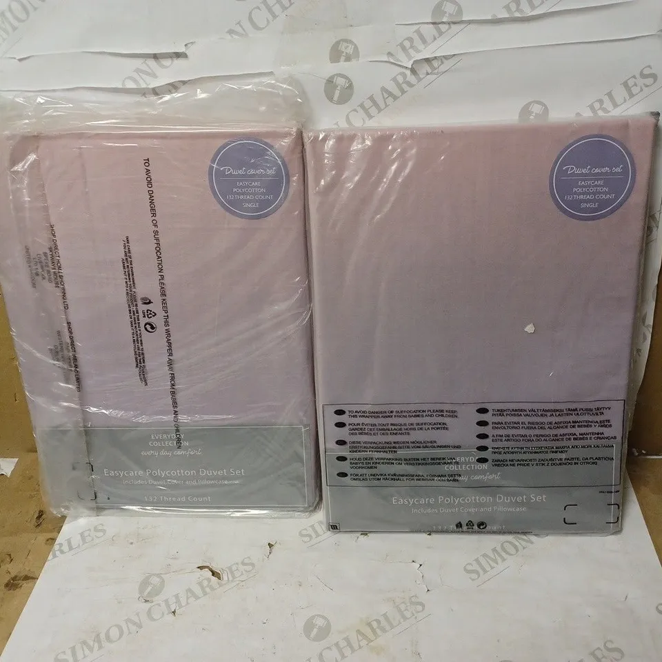 LOT OF 2 EVERYDAY COLLECTION PASTEL OMBRE DUVET COVER SETS - SINGLE RRP £15
