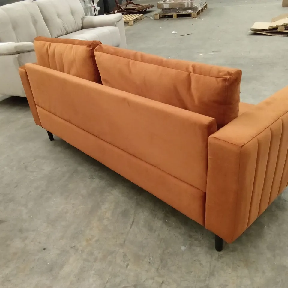 LANA 3 SEATER SOFA, BURNT ORANGE CLASSIC VELVET