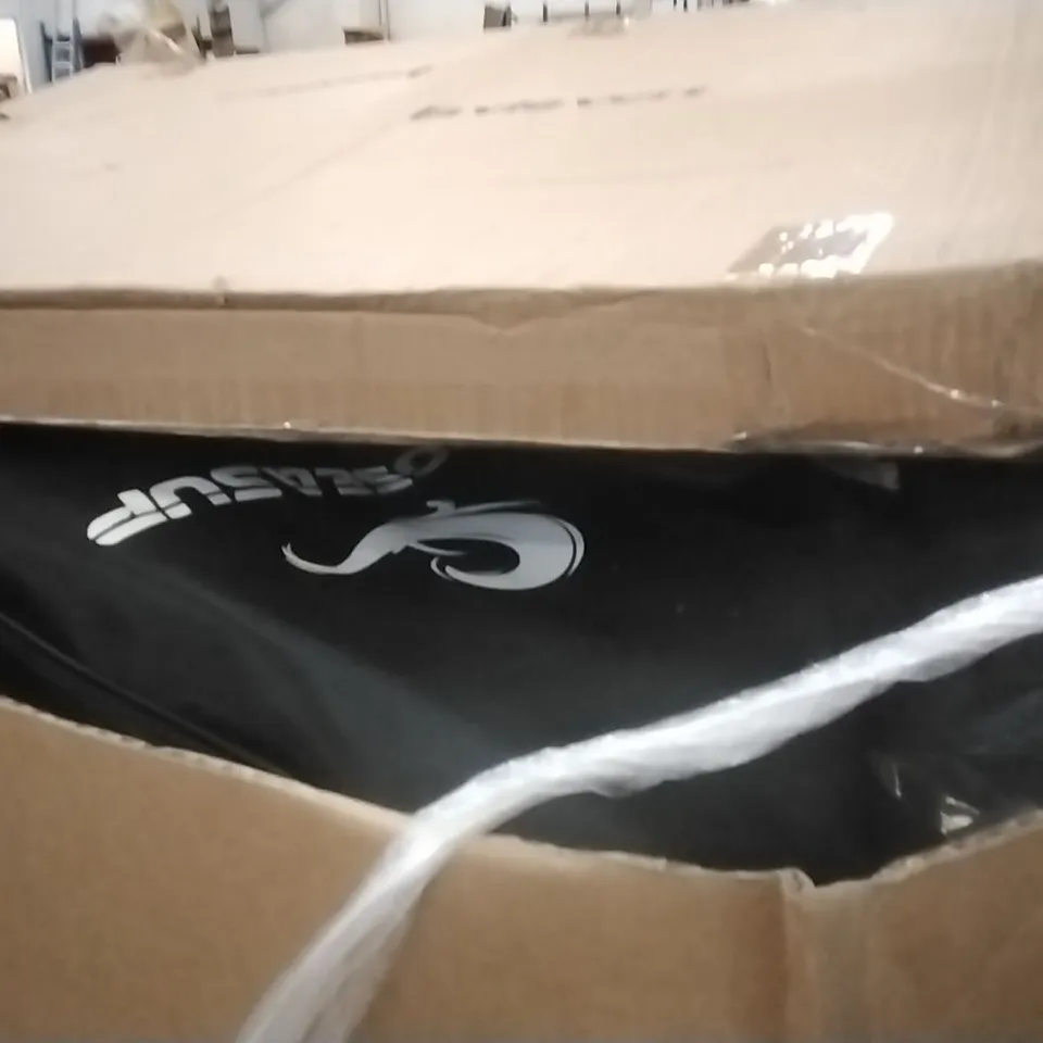 PALLET OF ASSORTED ITEMS INCLUDING LAP DESK, WHITE SEAT CUSHION, FOOT MASSAGER, INFLATABLE FLOAT AND PADDLE, EASEL 