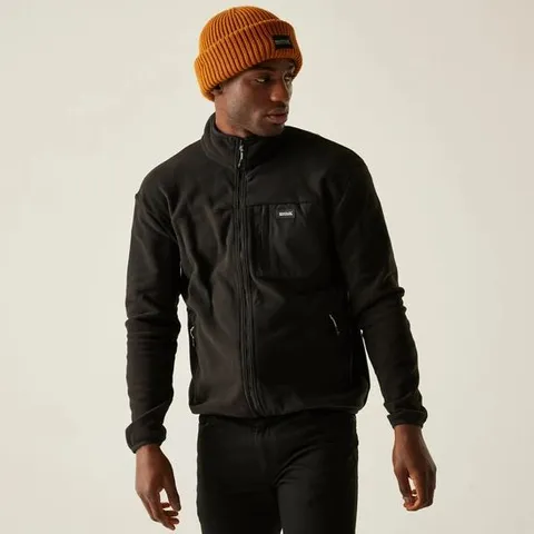 BRAND NEW REGATTA MENS FRANKIE FULL ZIP FLEECE JACKET IN BLACK SIZE XL