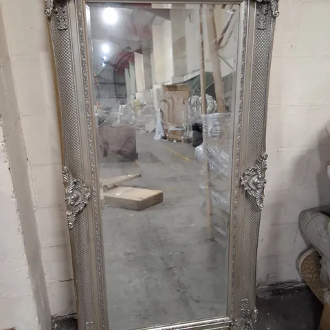 ANTIQUE SILVER WOOD FRAME MIRROR 87×174×8CM