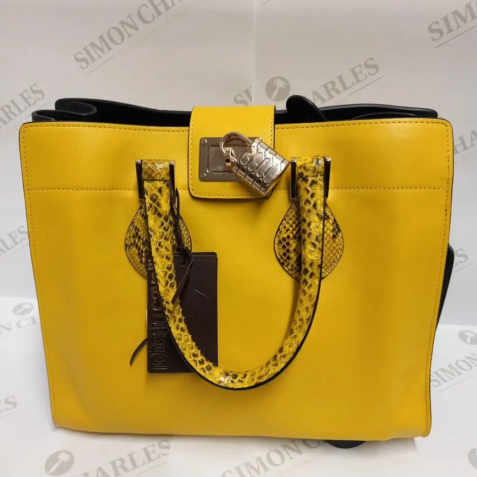 ROBERTO CAVALLI YELLOW MEDIA BAG