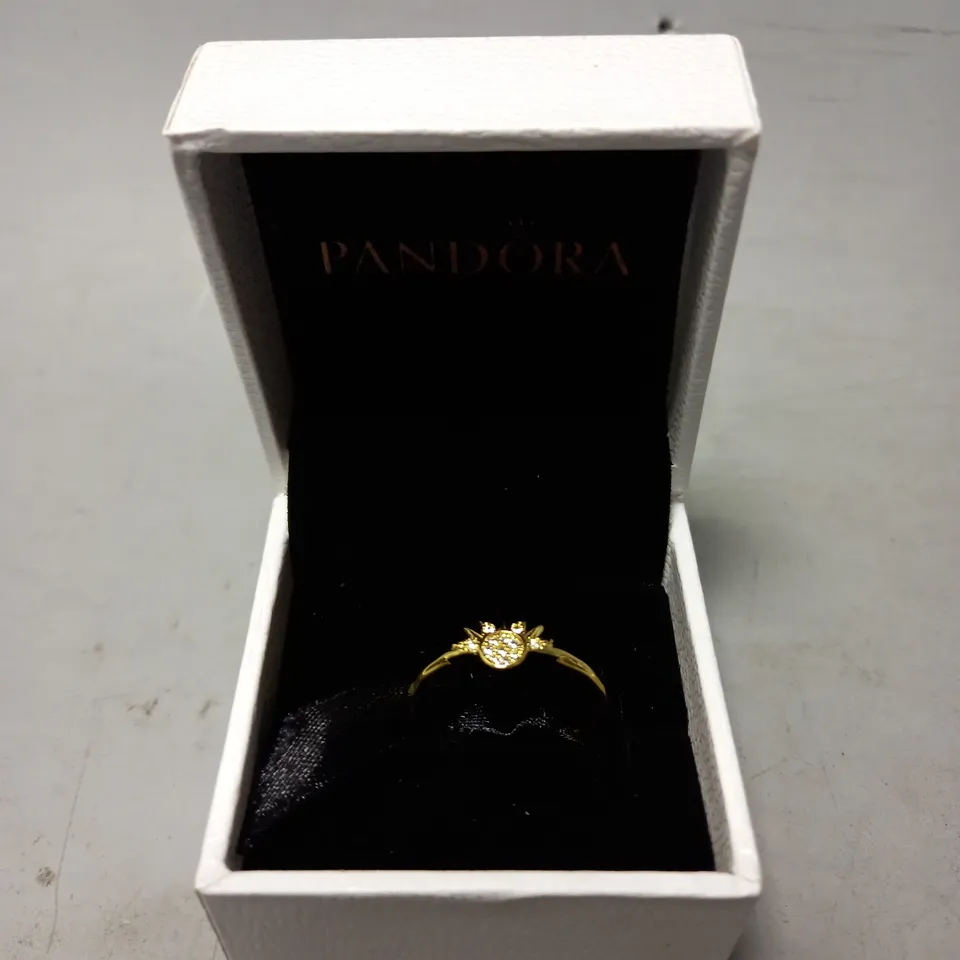 BOXED PANDORA RING IN GOLD EFFECT SIZE 8