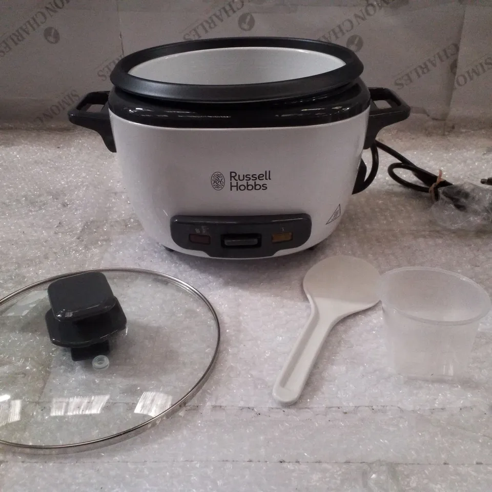 BOXED RUSSELL HOBBS LARGE WHITE RICE COOKER