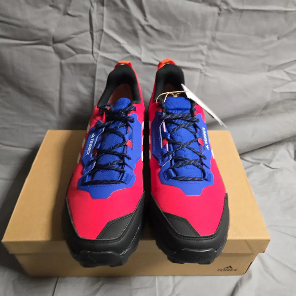 BOXED PAIR OF ADIDAS TERREX AX4 GTX TRAINERS - UK SIZE 10