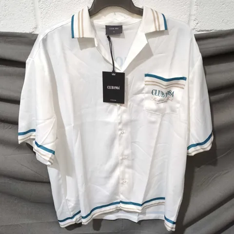 CLUB 1984 MONTE CARLO SHIRT – WHITE, SIZE M