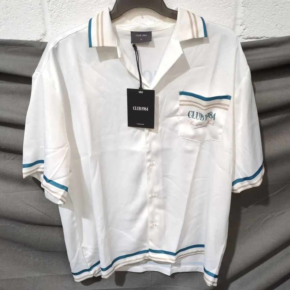 CLUB 1984 MONTE CARLO SHIRT – WHITE, SIZE M
