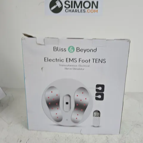BLISS & BEYOND ELECTRIC EMS FOOT TENS – TRANSCUTANEOUS ELECTRICAL NERVE STIMULATOR (FOOT MASSAGER)